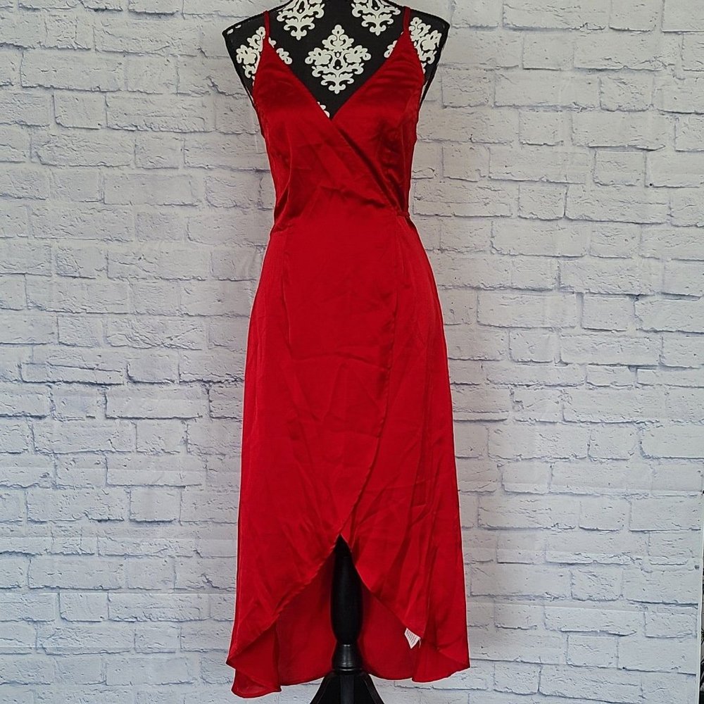 Somedays Lovin Evening Sun Wrap Dress in Red Size XS - Picture 1 of 12